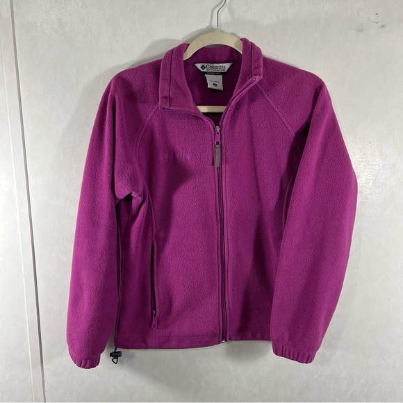 Columbia Fuchsia Pink Ski Zipper Front Jacket with Fleece Material - Picture 1 of 6